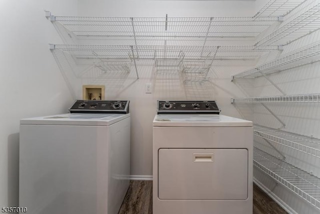 60 Dewey Ave, High Bridge Boro, NJ 08829 - washroom with washing machine and clothes dryer and wood finished floors