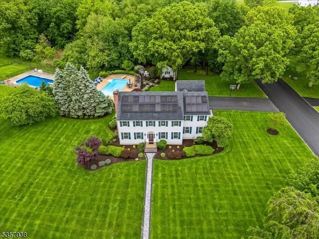16 Dorset Ln, Andover Twp, NJ 07848 - aerial view of property and surrounding area with a pool