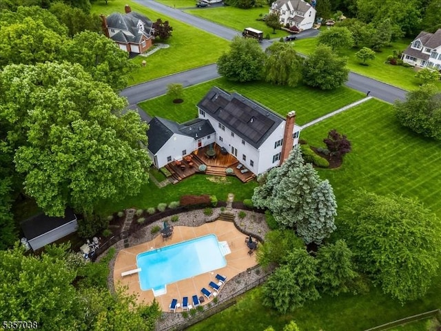16 Dorset Ln, Andover Twp, NJ 07848 - drone / aerial view of a pool