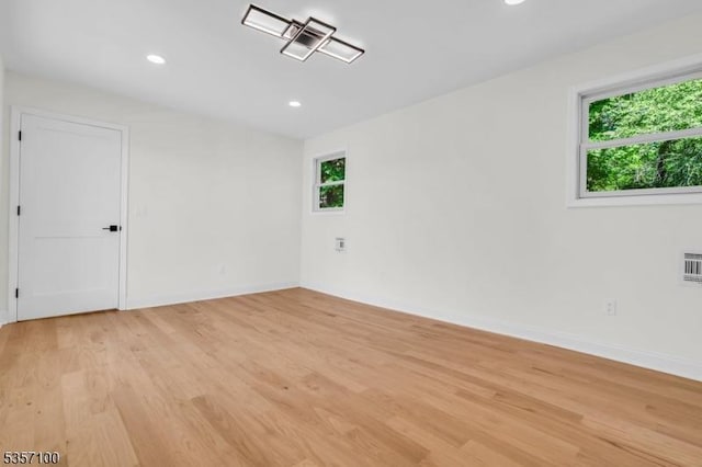 162 Lakeside Blvd, Hopatcong Boro, NJ 07843 - unfurnished room featuring plenty of natural light, light wood-type flooring, baseboards, and recessed lighting