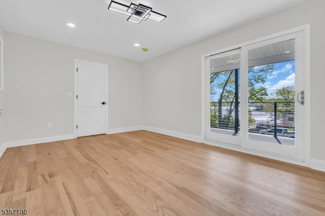 162 Lakeside Blvd, Hopatcong Boro, NJ 07843 - spare room featuring light wood-type flooring, baseboards, and recessed lighting
