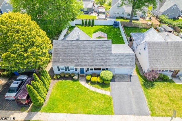 aerial view of residential area