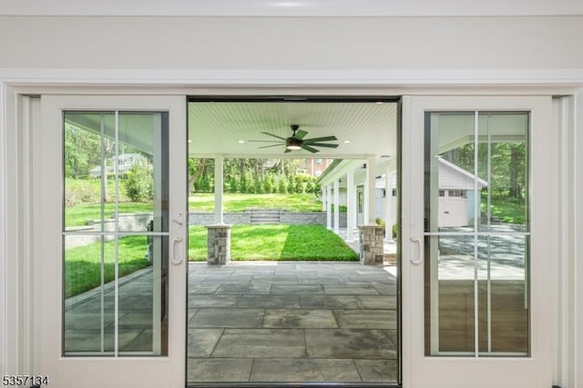 157 Meyersville Rd, Chatham Twp, NJ 07928 - entryway featuring a ceiling fan