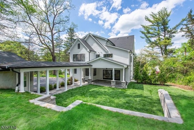 157 Meyersville Rd, Chatham Twp, NJ 07928 - back of house with a patio and a lawn