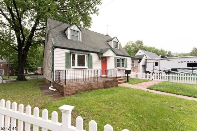 view of new england style home