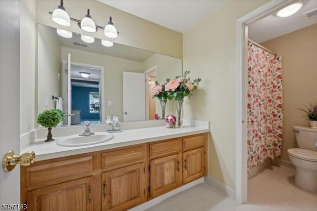 48 Spruce Ct, Bedminster Twp, NJ 07921 - full bath featuring vanity, toilet, and tile patterned flooring