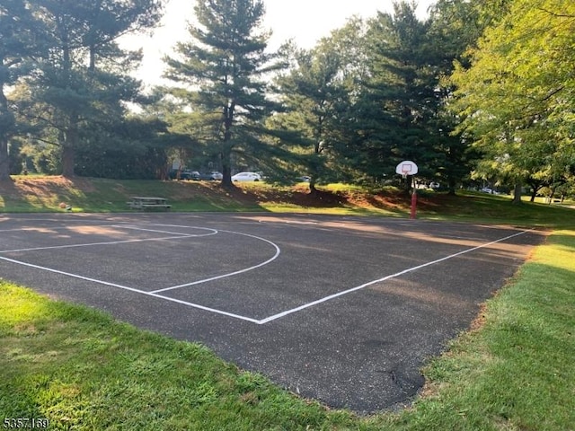 view of basketball court featuring community basketball court