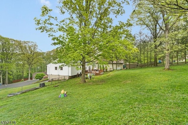 642 Succasunna Rd, Mount Arlington Boro, NJ 07850 - view of yard with a wooden deck