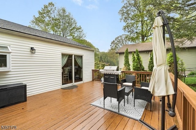 642 Succasunna Rd, Mount Arlington Boro, NJ 07850 - wooden terrace featuring area for grilling