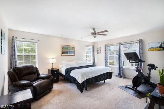 4 Cickener Rd, Hillsborough Twp, NJ 08844 - bedroom featuring light colored carpet and ceiling fan