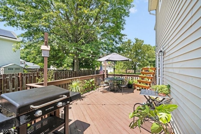 4 Cickener Rd, Hillsborough Twp, NJ 08844 - wooden terrace featuring outdoor dining area and area for grilling
