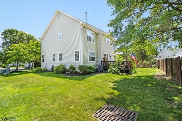 4 Cickener Rd, Hillsborough Twp, NJ 08844 - back of property with a wooden deck