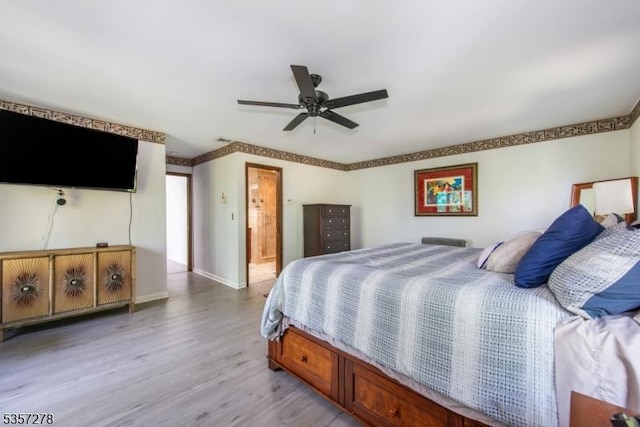 8 Reger Rd, Chester Twp, NJ 07836 - bedroom with wood finished floors, baseboards, and ceiling fan