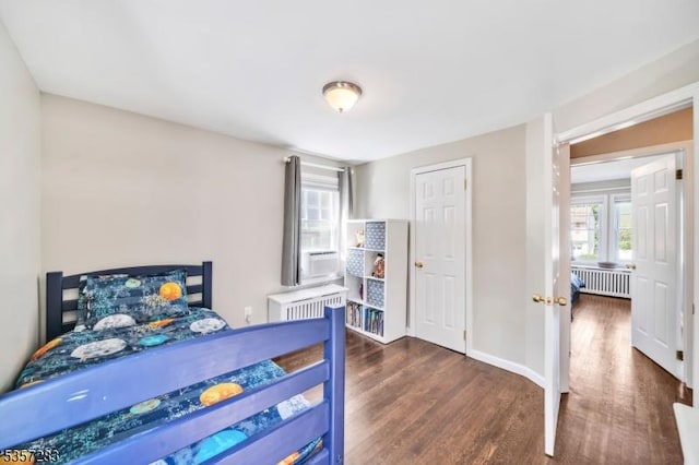 188 Watchung Ter, Scotch Plains Twp, NJ 07076 - bedroom with dark wood-style flooring and radiator
