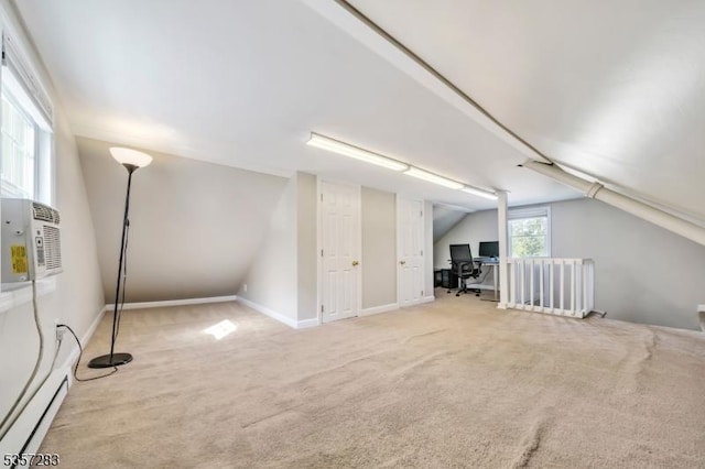 188 Watchung Ter, Scotch Plains Twp, NJ 07076 - additional living space featuring a desk, carpet floors, and vaulted ceiling