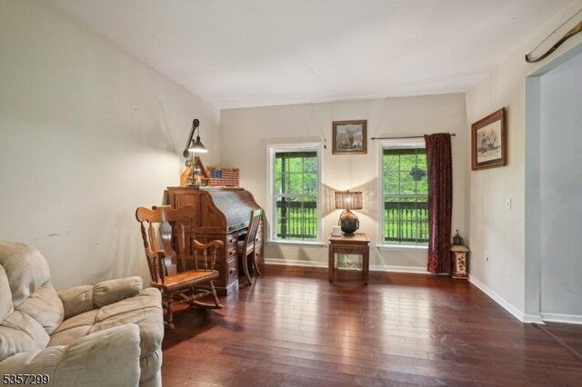 902 Sprout Hill Rd, Hampton Twp, NJ 07860 - sitting room with hardwood / wood-style flooring and baseboards