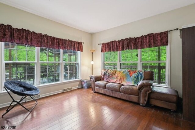 902 Sprout Hill Rd, Hampton Twp, NJ 07860 - living area featuring plenty of natural light, wood-type flooring, and baseboards