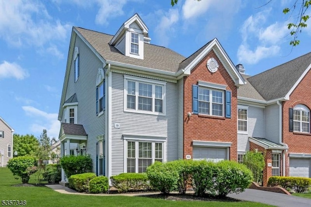 1901 Stech Dr, Bridgewater Twp, NJ 08807 - view of property featuring brick siding and a garage