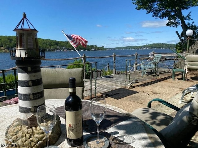 31 Cove Rd, Jefferson Twp, NJ 07849 - view of patio / terrace with a water view