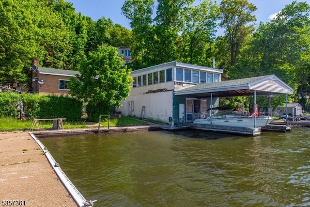 31 Cove Rd, Jefferson Twp, NJ 07849 - dock featuring a water view
