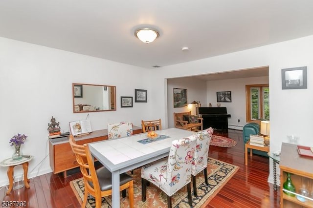 23 Horizon Dr, Roxbury Twp, NJ 07876 - dining room featuring wood finished floors and a baseboard radiator