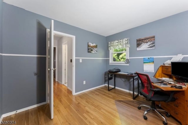 39 Circle Dr, Rockaway Twp, NJ 07866 - office area with light wood-style flooring and baseboards