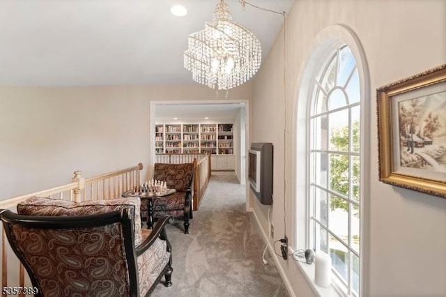 6 Wintermute Farm Ln, Tewksbury Twp, NJ 08833 - dining room with carpet and a chandelier