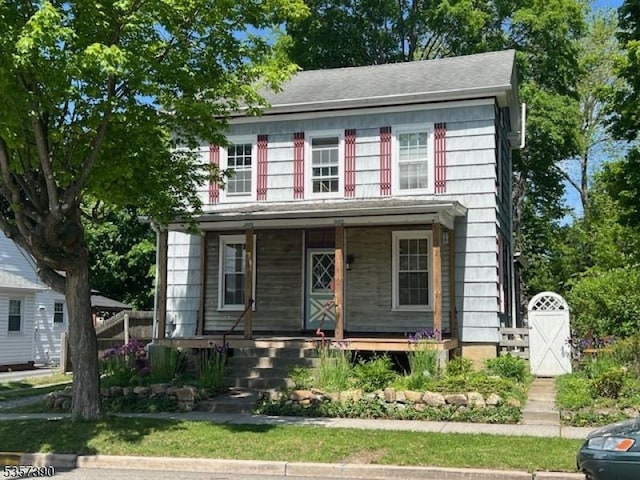 view of front of house with covered porch