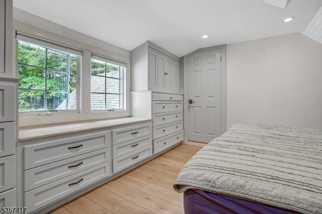 2 Troll Ln, Rockaway Twp, NJ 07866 - bedroom with vaulted ceiling, light wood-style floors, and recessed lighting
