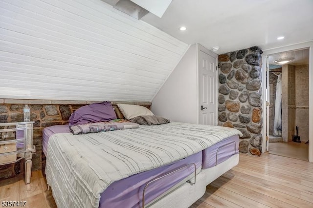 2 Troll Ln, Rockaway Twp, NJ 07866 - bedroom with light wood finished floors, lofted ceiling, and recessed lighting