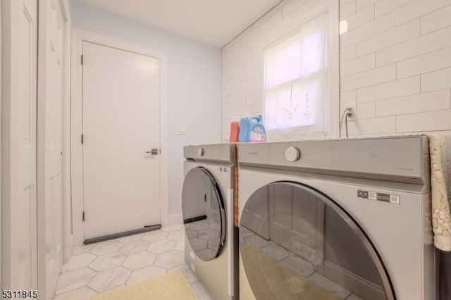 24 Covered Bridge Rd, Branchburg Twp, NJ 08853 - clothes washing area featuring independent washer and dryer and light tile patterned floors
