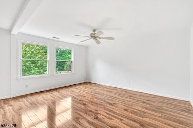 10 Hunts Mill Rd, Clinton Town, NJ 08809 - unfurnished room featuring wood finished floors, ceiling fan, and baseboards