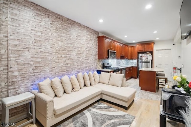 234 Lt Glenn Zamorski Dr, Elizabeth City, NJ 07206 - living room with recessed lighting and light wood-type flooring