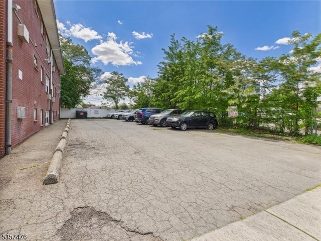 view of uncovered parking lot