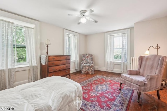 19 E Mill Rd, Washington Twp, NJ 07853 - bedroom with wood finished floors, baseboards, and a ceiling fan