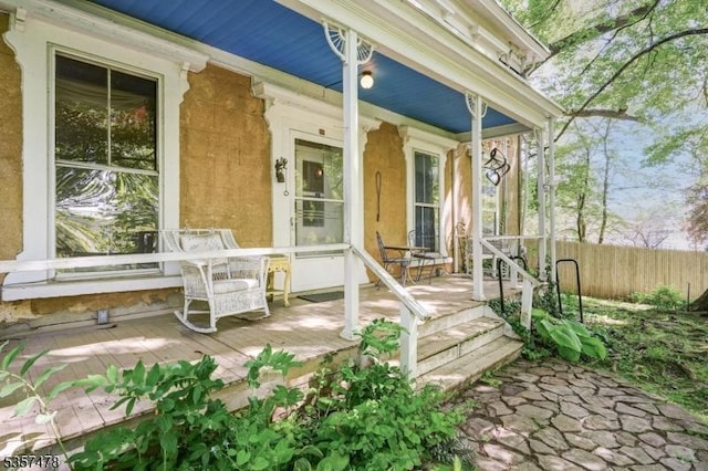 19 E Mill Rd, Washington Twp, NJ 07853 - entrance to property featuring a porch and fence