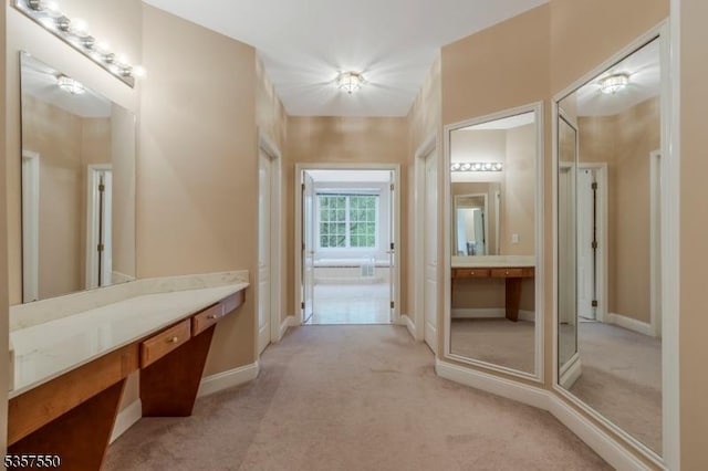 102 Independence Dr, Bernards Twp, NJ 07920 - bathroom with vanity and baseboards