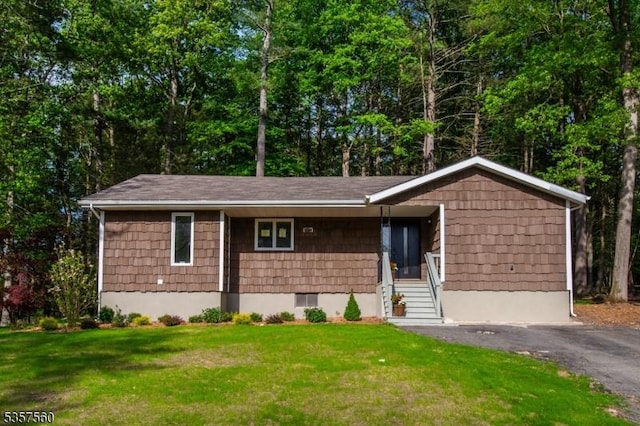 113 Spook Ridge Rd, Montague Twp, NJ 07827 - ranch-style home with a front lawn