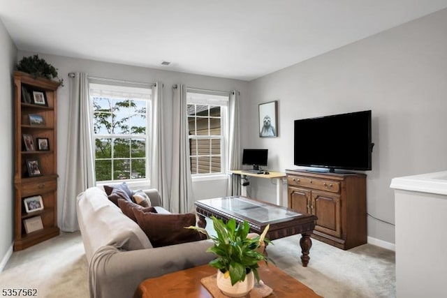 18 Brompton Pl, Randolph Twp, NJ 07869 - living area featuring light carpet and baseboards