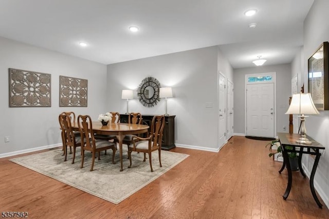 18 Brompton Pl, Randolph Twp, NJ 07869 - dining space featuring wood finished floors, baseboards, and recessed lighting