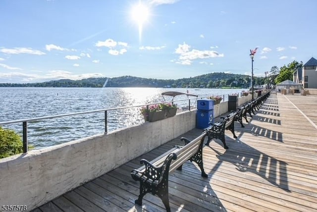 203 Stanhope Rd, Sparta Twp, NJ 07871 - dock area featuring a water view
