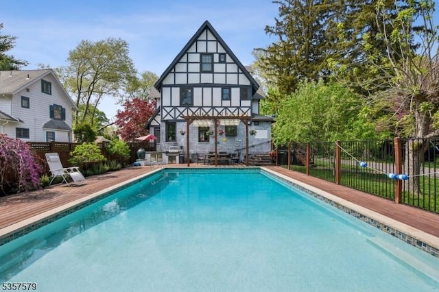 127 Severin Ct, Cranford Twp, NJ 07016 - back of house with a wooden deck and a fenced backyard