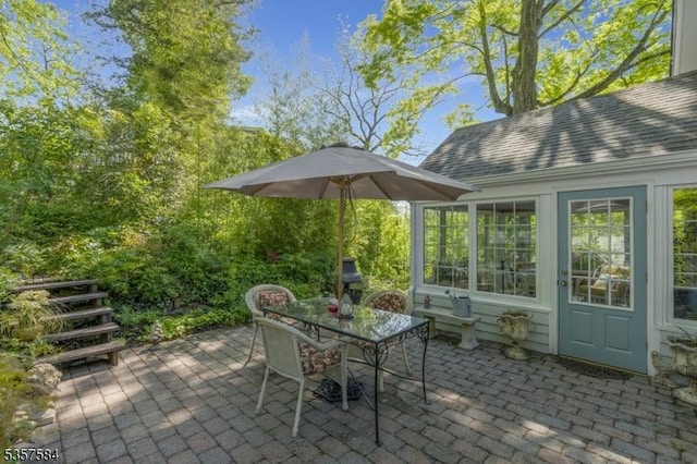 view of patio / terrace featuring outdoor dining area