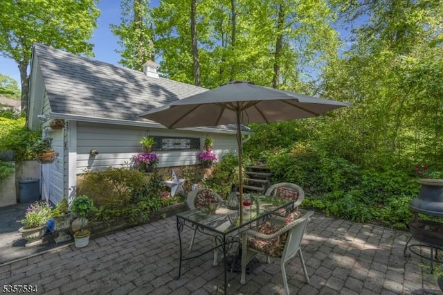 view of patio / terrace featuring outdoor dining space