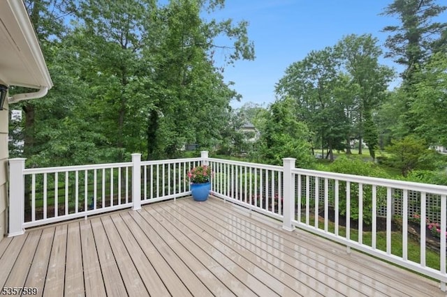 25 Woodcliff Dr, Madison Boro, NJ 07940 - wooden terrace featuring view of wooded area