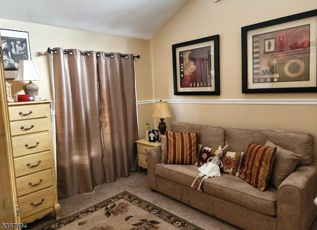 115 Seminole Rd Unit 115, Andover Twp, NJ 07848 - living area with carpet flooring and vaulted ceiling