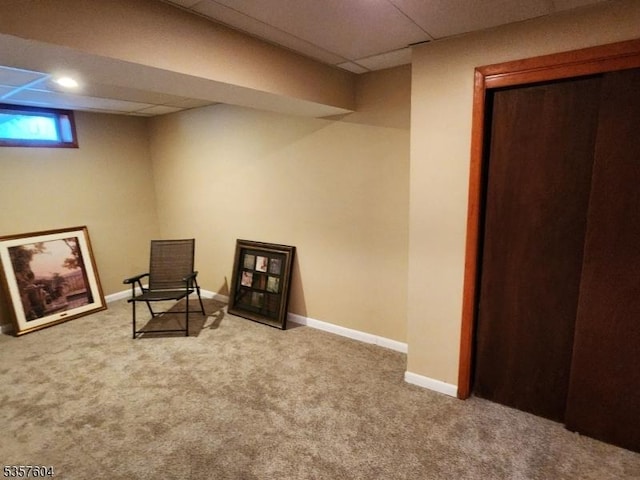 115 Seminole Rd Unit 115, Andover Twp, NJ 07848 - unfurnished room featuring carpet floors, a paneled ceiling, and baseboards
