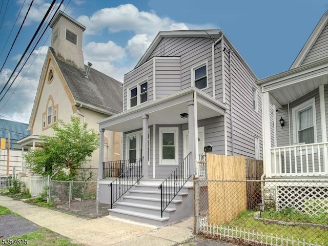 191 Matthew St, City Of Orange Twp, NJ 07050 - view of front of home featuring a porch and fence