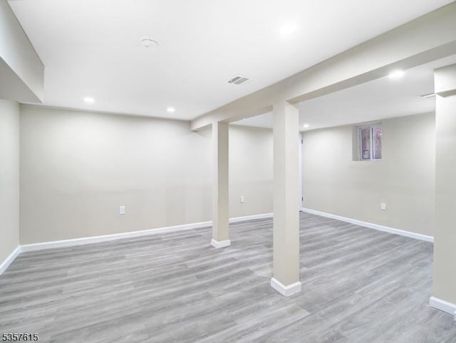 191 Matthew St, City Of Orange Twp, NJ 07050 - finished basement featuring wood finished floors, baseboards, and recessed lighting