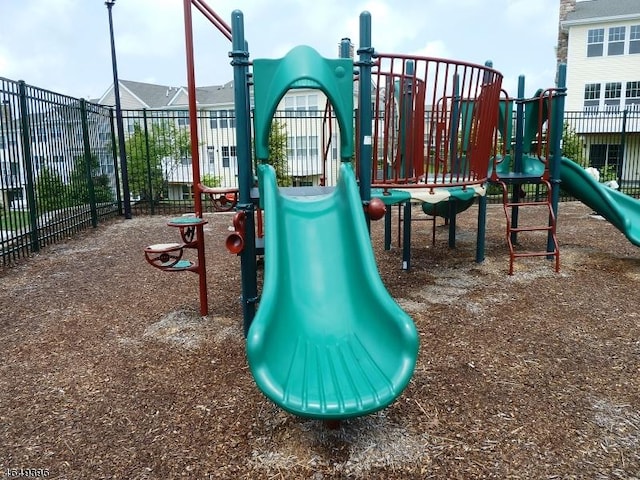 community play area with fence